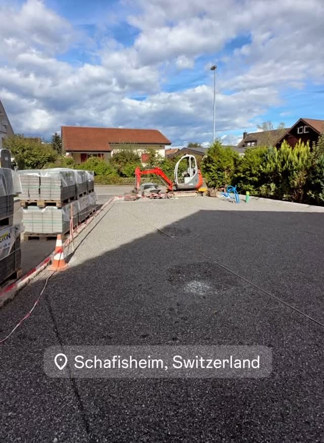 Vorbereitung einer Gartenfläche