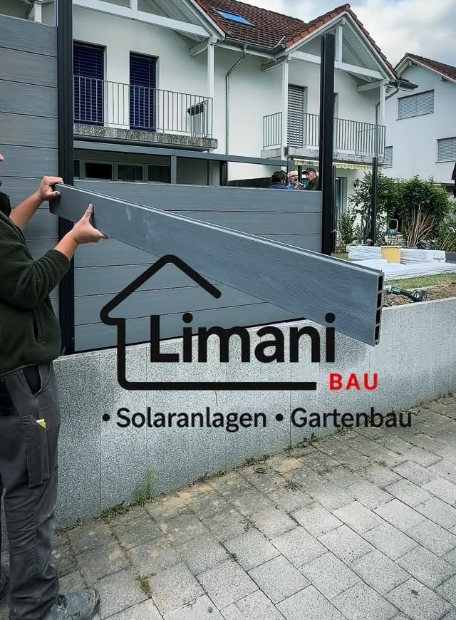 Montage eines Sichtschutzes