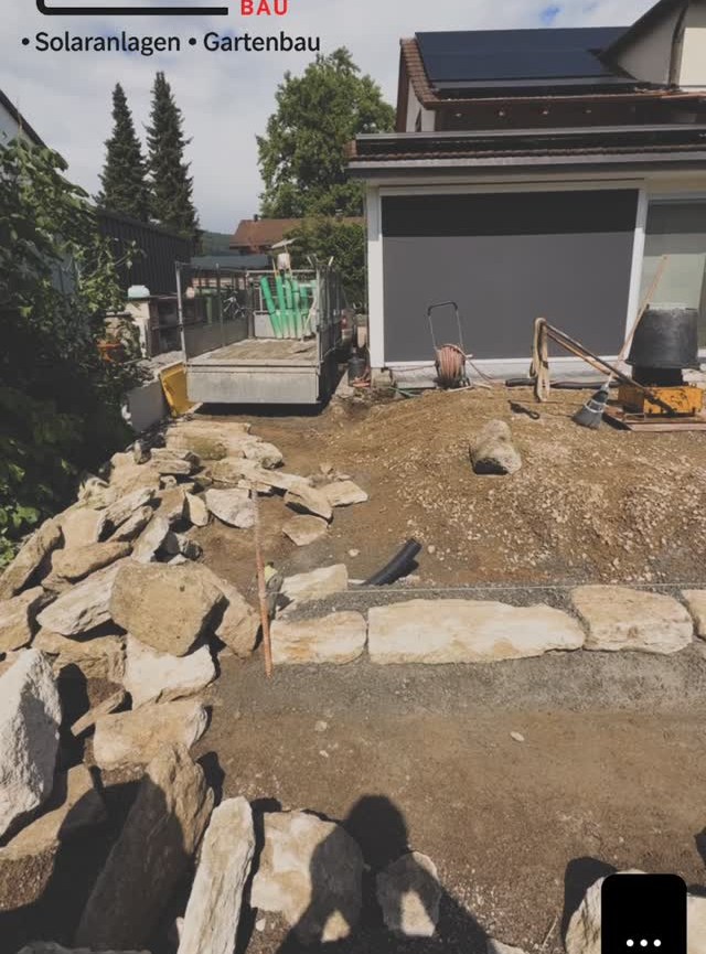 Natursteinarbeiten im Garten